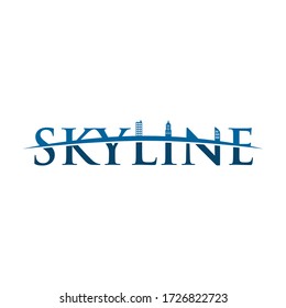 skyline logo concept with building illustration