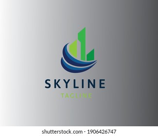 skyline logo creative skyline logo skyline simple logo design