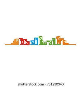 Skyline logo design template vector