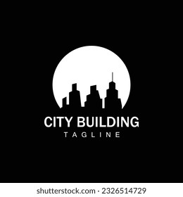 Logo de Skyline, diseño moderno simple de rascacielos, edificios de paisajes urbanos vectores, Ilustración de silueta de iconos