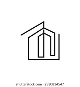 Skyline-Logo, einfaches, modernes Design von Wolkenkratzern, Vectorcityscape-Gebäude, Illustration von Icon Silhouette