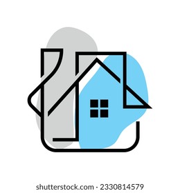 Skyline Logo, Simple Modern Design of Skyscrapers, Vector Cityscape Buildings, Icon Silhouette Illustration
