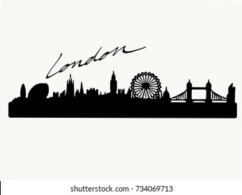 7,431 London silhouette skyline Images, Stock Photos & Vectors ...