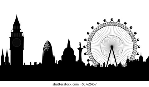 skyline of London - vector