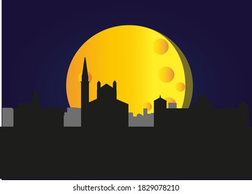 skyline of modena city in Italy