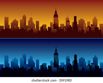 Skyline of modern city.