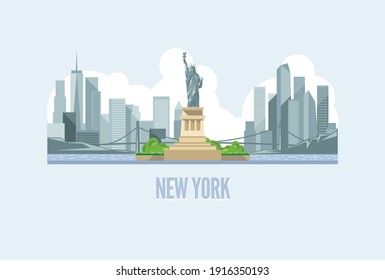 Skyline de la ciudad de Nueva York en Estados Unidos.