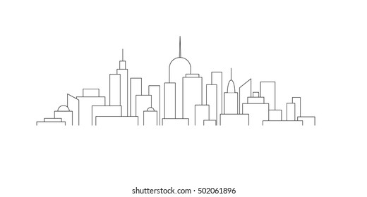 Skyline outline vector eps 10
