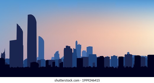 Skyline panorama silhouette of Abu Dhabi vector illustration eps10