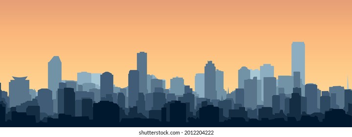Silueta panorámica Skyline de la ilustración de la ciudad vectorial eps10