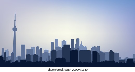 Skyline panorama silhouette of Toronto vector illustration eps10