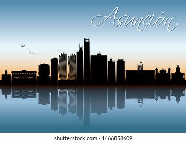 Asunción skyline - Paraguay - vector illustration