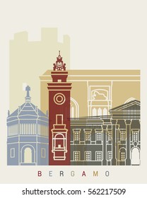 skyline poster in editable vector file