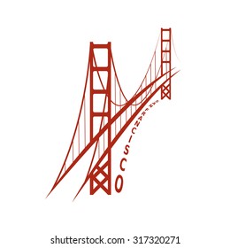 skyline of San Francisco vector design template