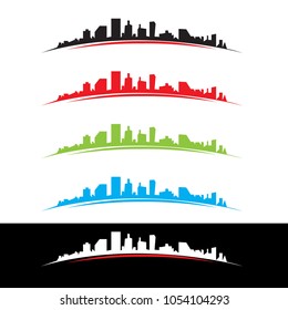 Skyline silhouette Design Template Vector EPS File