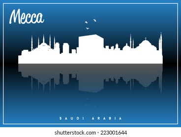 skyline silhouette vector design on parliament blue and black background. 