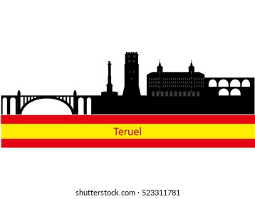 Skyline of teruel in spain