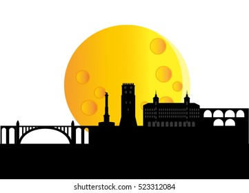 Skyline of teruel in spain