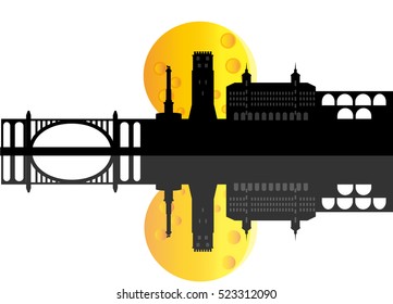Skyline of teruel in spain