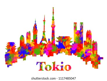 skyline tokio Silhouette