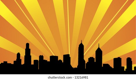 Skyline Vector Stock Vector (Royalty Free) 13216981 | Shutterstock