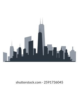 skyline vector, and city building vector, and Urban city building vector design element. 