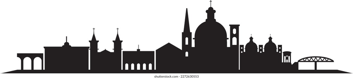 A skyline vector illustration of Valletta, Malta 