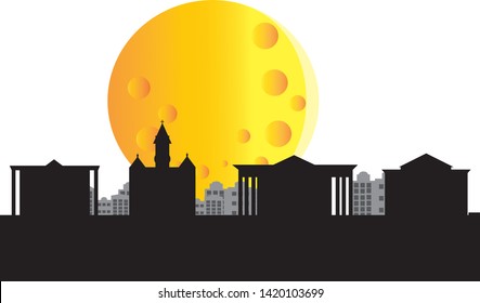skyline of Wilmington city in Usa