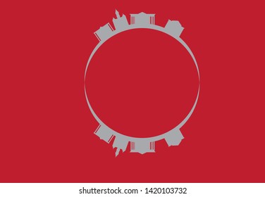 skyline of Wilmington city in Usa