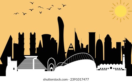 skylines. Dive into the urban heartbeat of the world's most iconic cities with our Skylines illustration
