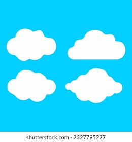 Sky's beauty captured: Discover a captivating set of vector cloud illustrations against a soothing blue backdrop. Bring a sense of serenity and wonder to your designs.