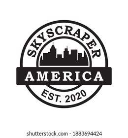 Skyscraper Of America Vector , Architecture Logo