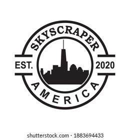 Skyscraper Of America Vector , Architecture Logo