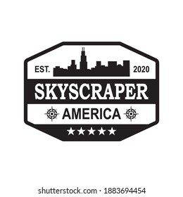 Skyscraper Of America Vector , Architecture Logo