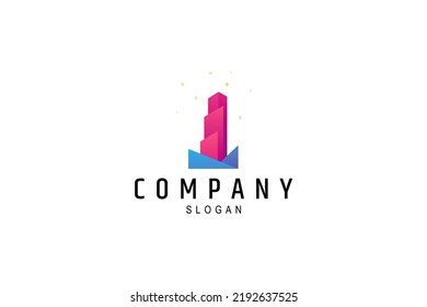 skyscraper or apartment for building logo