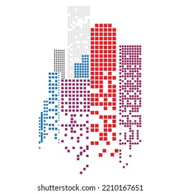 skyscraper building abstract illustration design