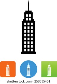 Skyscraper building icon