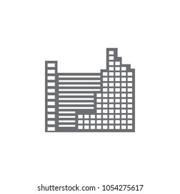 skyscraper building icon. Simple element illustration. skyscraper building symbol design template. Can be used for web and mobile on white background