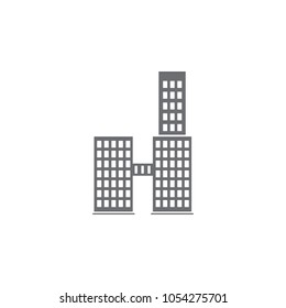skyscraper building icon. Simple element illustration. skyscraper building symbol design template. Can be used for web and mobile on white background