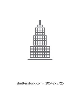 skyscraper building icon. Simple element illustration. skyscraper building symbol design template. Can be used for web and mobile on white background