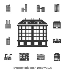 Skyscraper building icon. Simple element illustration. Skyscraper building symbol design  from Buildings collection set. Can be used for web and mobile on white background