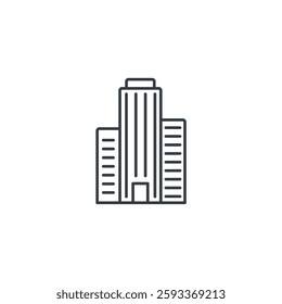 Skyscraper Building icon symbol vector illustration isolated on white background