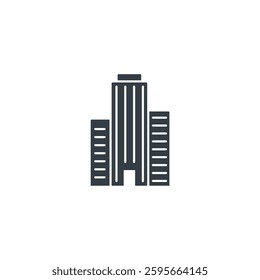 Skyscraper Building icon symbol vector illustration isolated on white background
