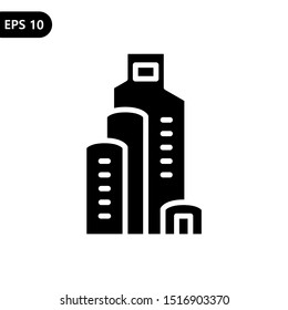 Skyscraper building icon vector illustration logo template. eps10