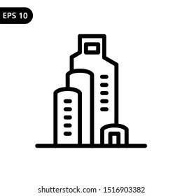 Skyscraper building icon vector illustration logo template. eps10