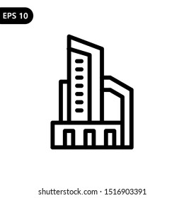 Skyscraper building icon vector illustration logo template. eps10