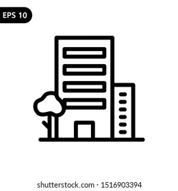 Skyscraper building icon vector illustration logo template. eps10