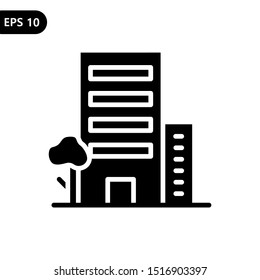 Skyscraper building icon vector illustration logo template. eps10