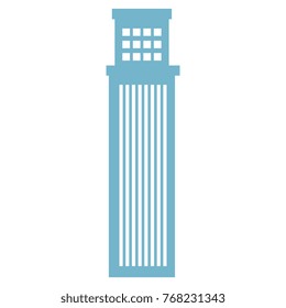 skyscraper building isolated icon
