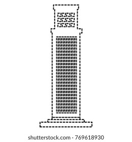 skyscraper building isolated icon